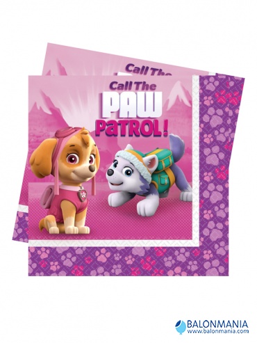 Serviete-prtički Paw patrol roza (20 kom)