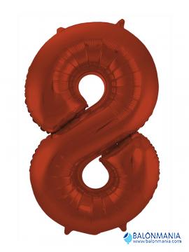 Balon 8 rdeč številka
