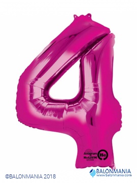 Balon 4 roza številka