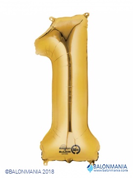 Balon 1 zlat številka