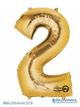 Balon 2 zlat številka