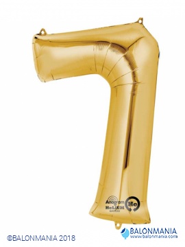 Balon 7 zlat številka
