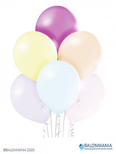 Baloni nežno pastelni večbarvni, lateks (50 kom) 