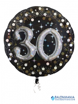 Balon 30 rojstni dan srebrni bleščeč