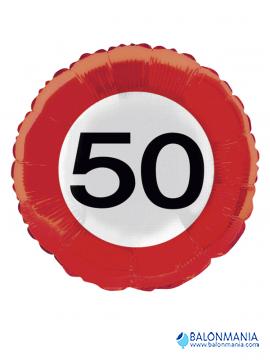 Balon prometni znak 50 rojstni dan