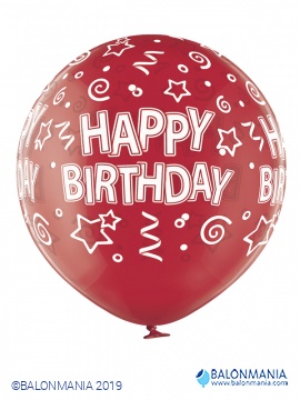 Happy birthday rdeči balon 1 kom