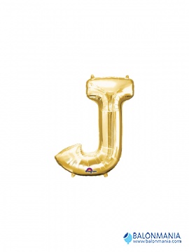 Balon J zlat črka mini