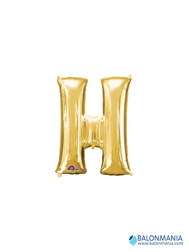 Balon H zlat črka mini