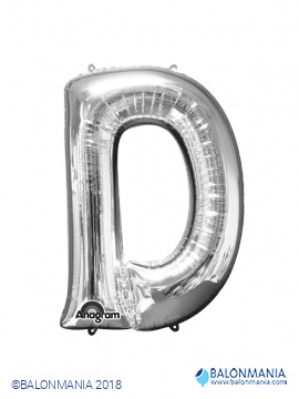 Balon D srebrni črka