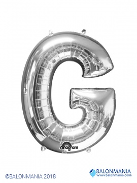 Balon G srebrni črka