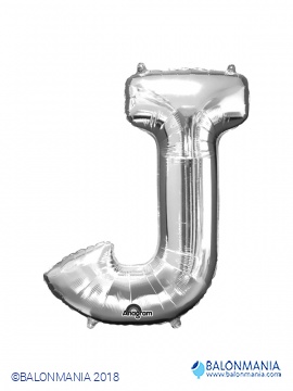 Balon J srebrni črka