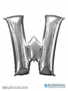 Balon W srebrni črka
