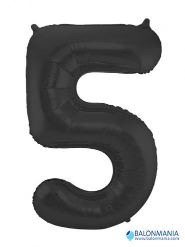 Balon 5 črn številka
