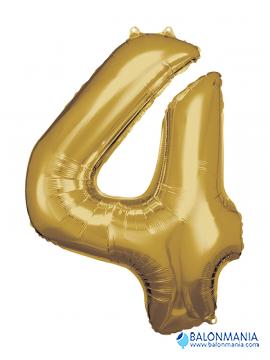 Balon 4 zlat številka